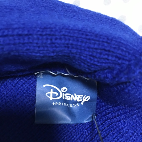 Disney Princess Mickey Mouse Cuffed Beanie Knit Toboggan Blue Sock Hat LIKE NEW - Picture 3 of 5